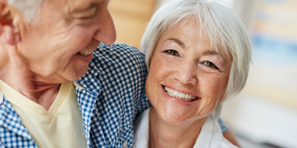 Elderly Couple Smiling