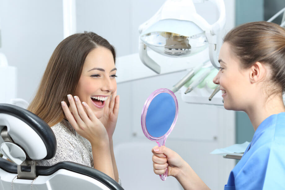 woman impressed with new smile